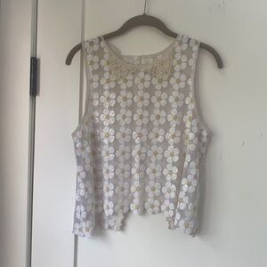 Free People Sequined Daisy Top 🤍🌼✨​